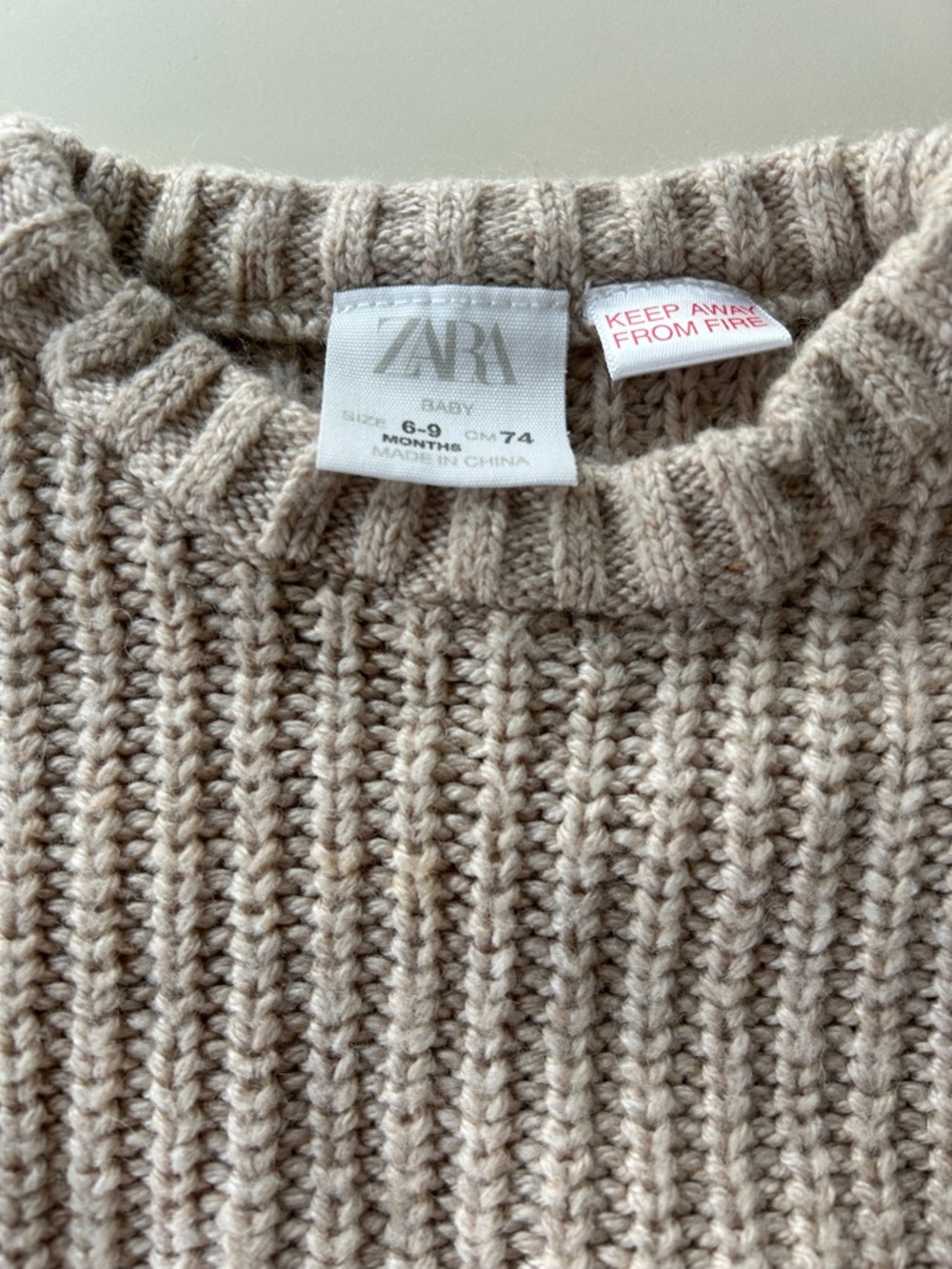Zara baby cableknit sweater - Picture 3 of 3